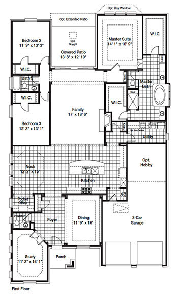 Normandy has designed six floor plans for Lakeside, including this single-story plan. Click the image to see more Normandy floor plans.