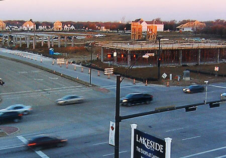 The northwest corner of Lakeside and International Parkways around 7 am on Feb. 27.