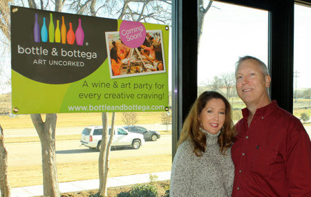 Glenn and Samantha Olson inside their Building 1 space that fronts on FM 2499.