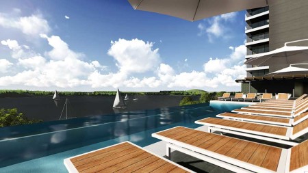 An infinity pool on the amenity deck atop the conference center will provide plenty of resort-like views.